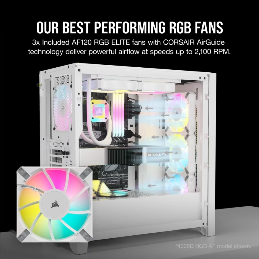 Corsair Mid Tower Cabinet 5000D AIRFLOW White (CC-9011243-WW) view 5